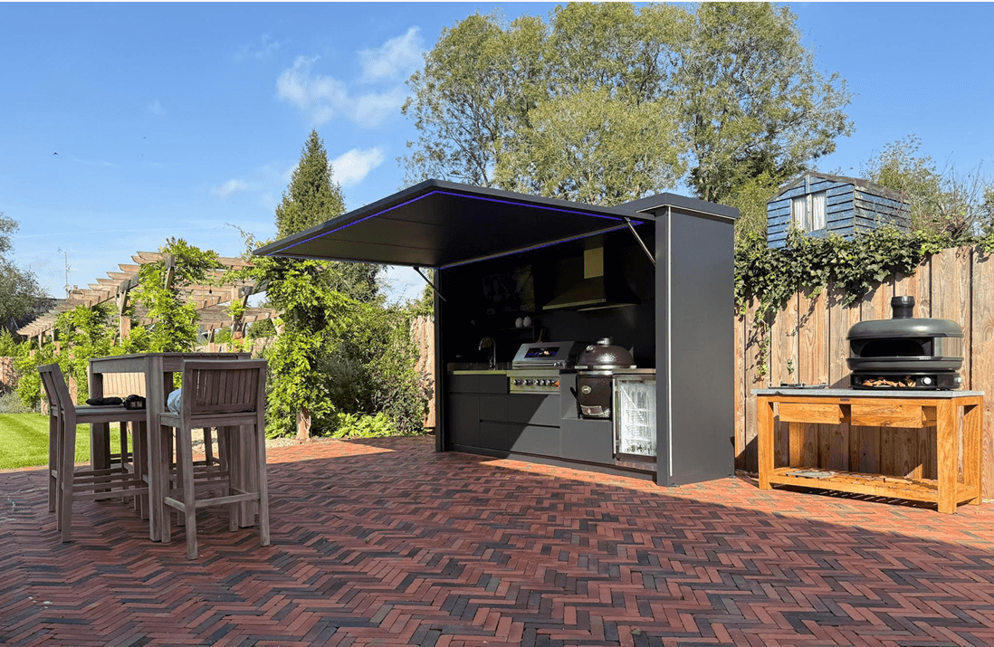 Luxury outdoor grill setup